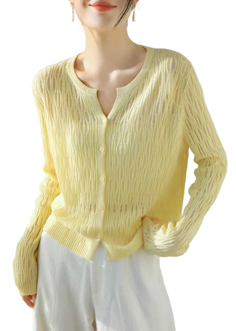 Dames Lang Vest Met Uitgesneden Stijl En Lange Mouwen