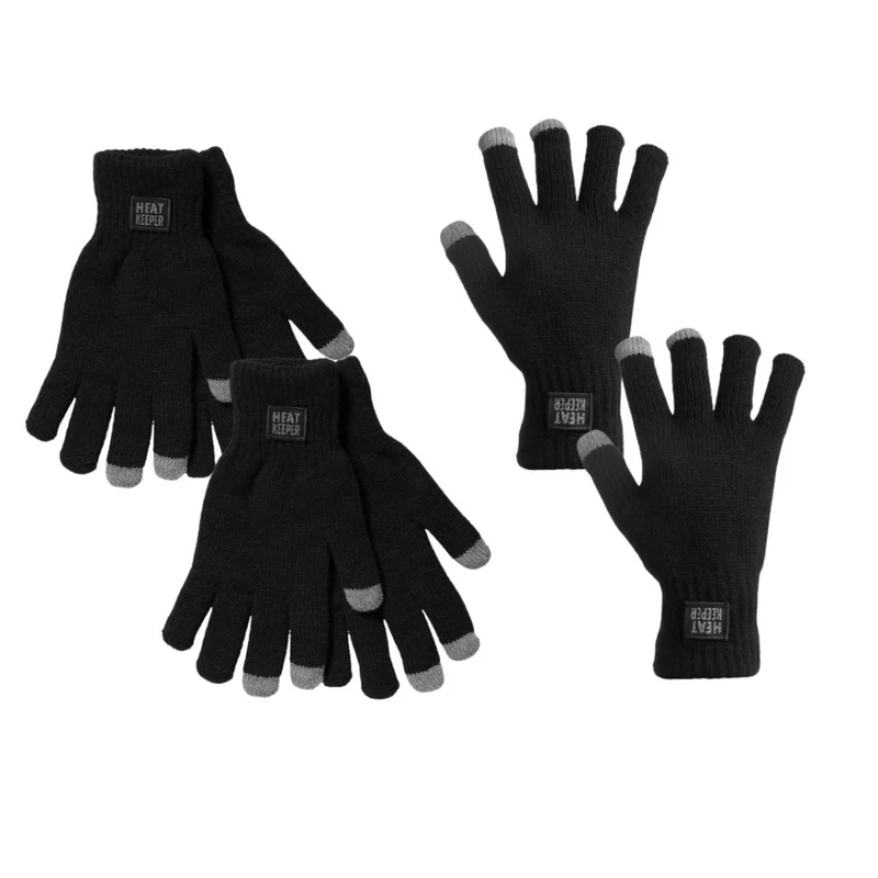 Thermo handschoenen - I-touch - Zwart - 4-Paar - Voordeel