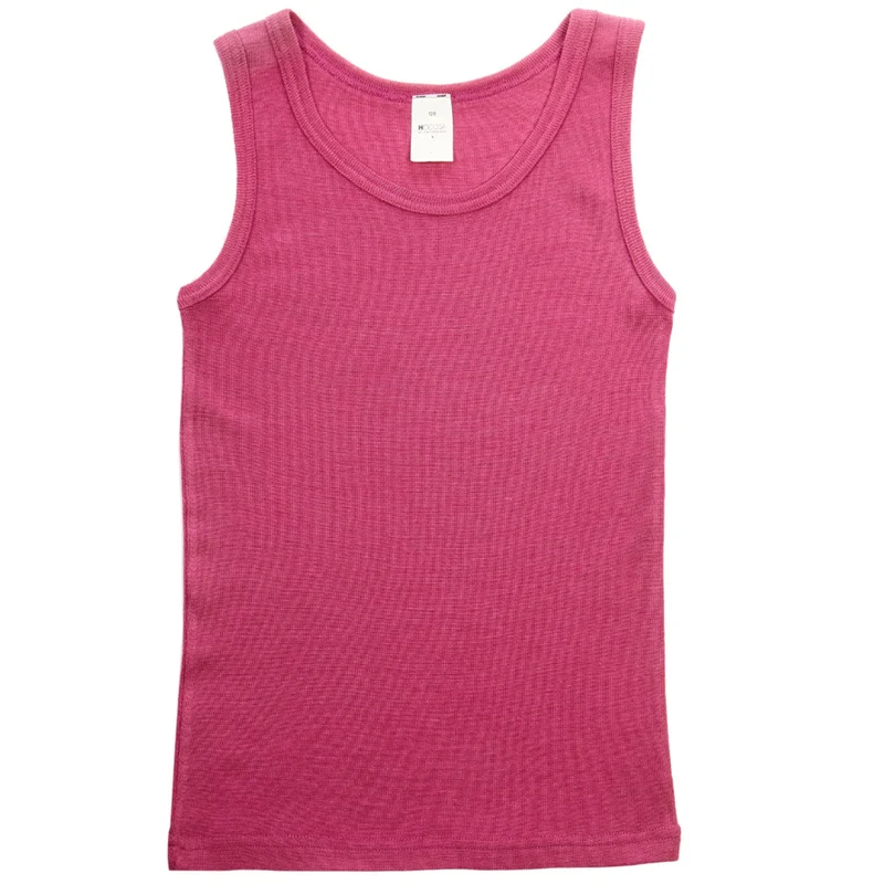 HOCOSA hemd wol zijde kind biologische wol FUCHSIA