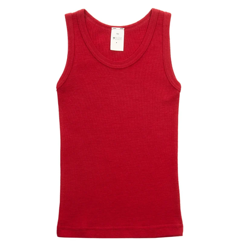 HOCOSA hemd wol zijde kind biologische wol ROOD