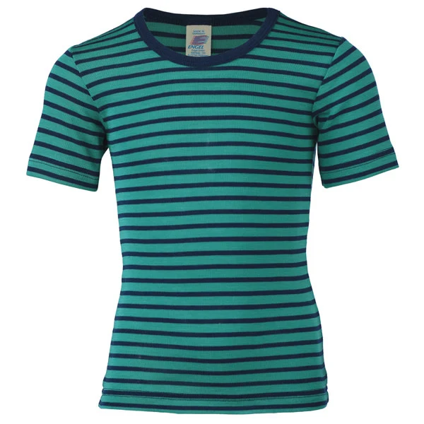 ENGEL shirt korte mouw wol zijde kind GESTREEPT IJsvogel marine