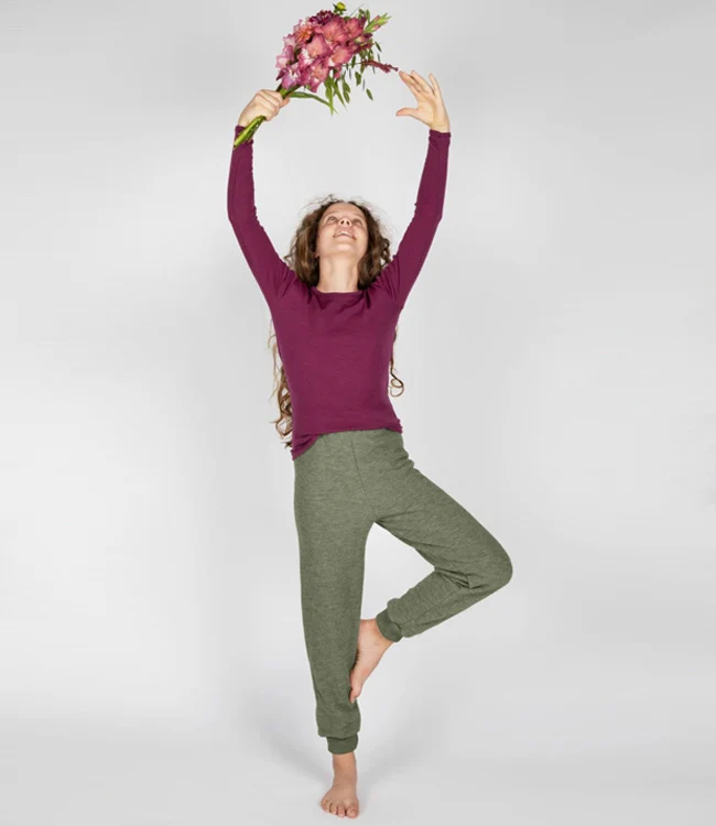 ENGEL longsleeve van wol zijde EFFEN ORCHIDEE kind
