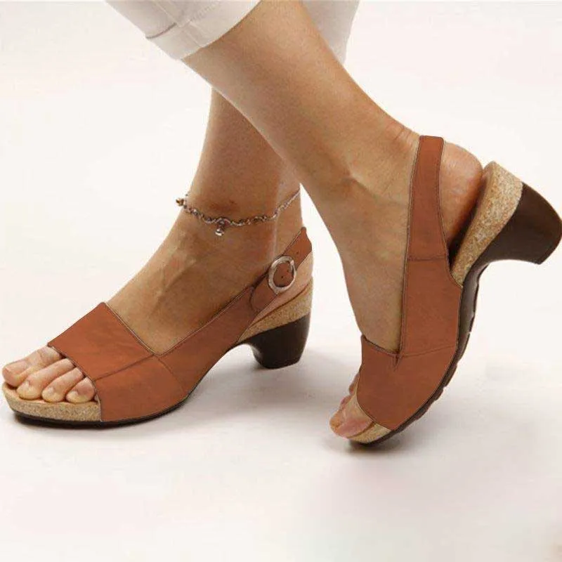 Women's Orthopedic Sandals with Heel for Stylish Comfort and Support