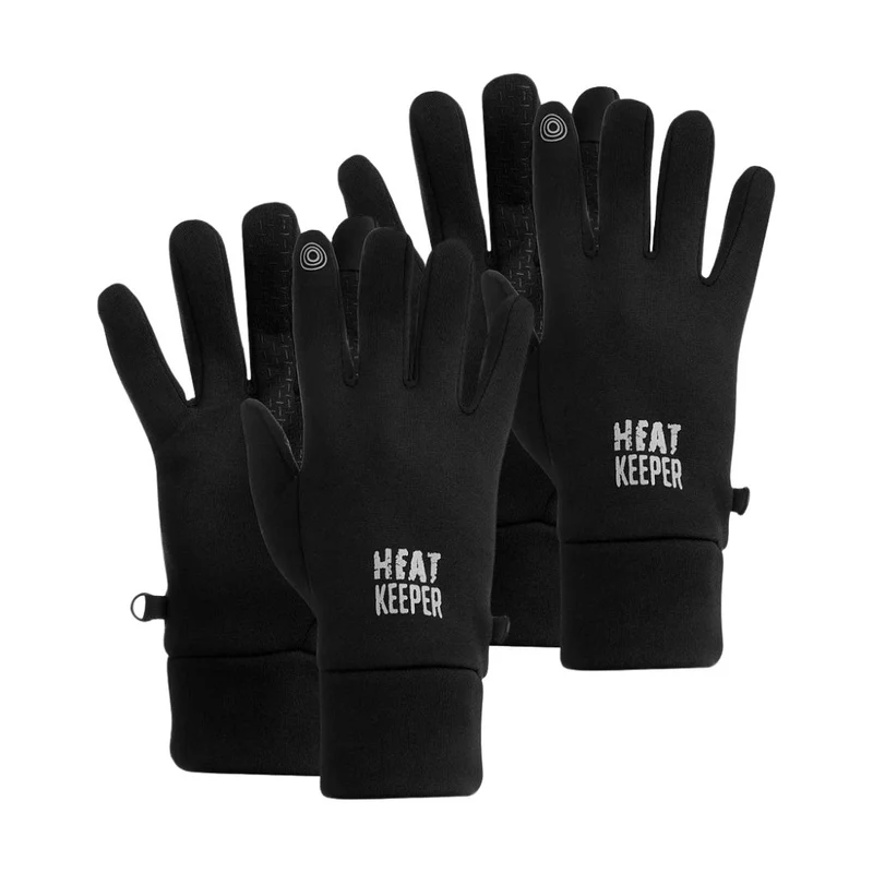 Thermo sporthandschoenen heren - Zwart - 2-Paar