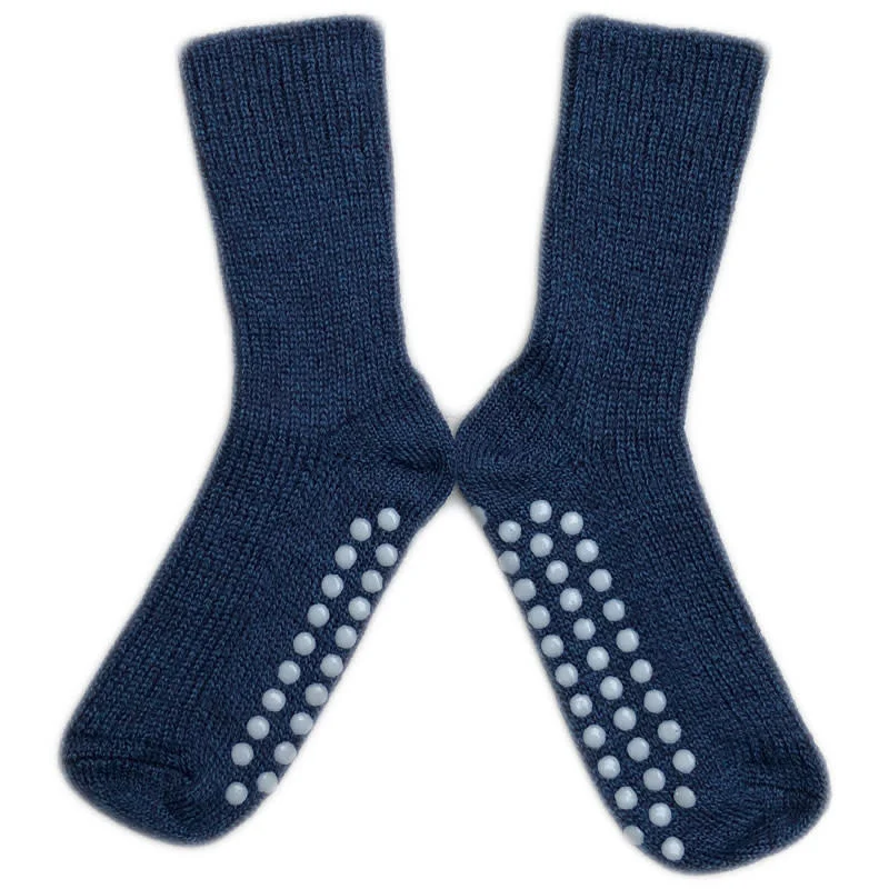 Hirsch Natur wollen ANTISLIP sokken kind effen *Jeans 782 27*