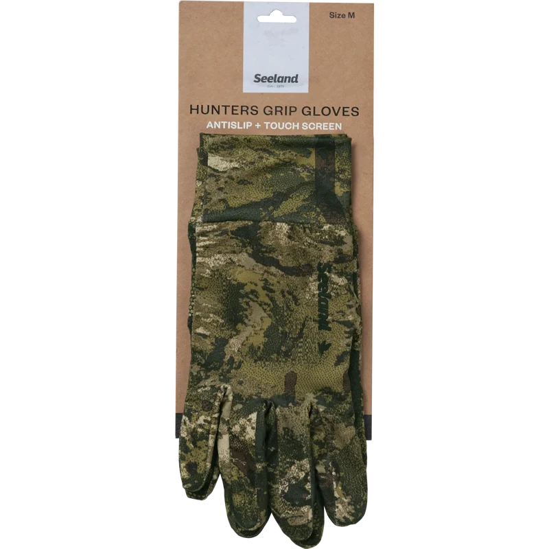 Seeland Grip Camo Gloves, InVis MPC green