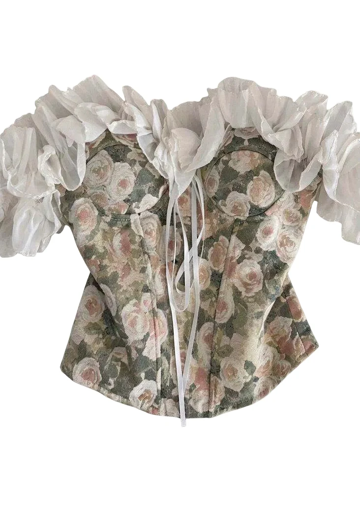 Dames Vest met Ruches Zomerse Stijl