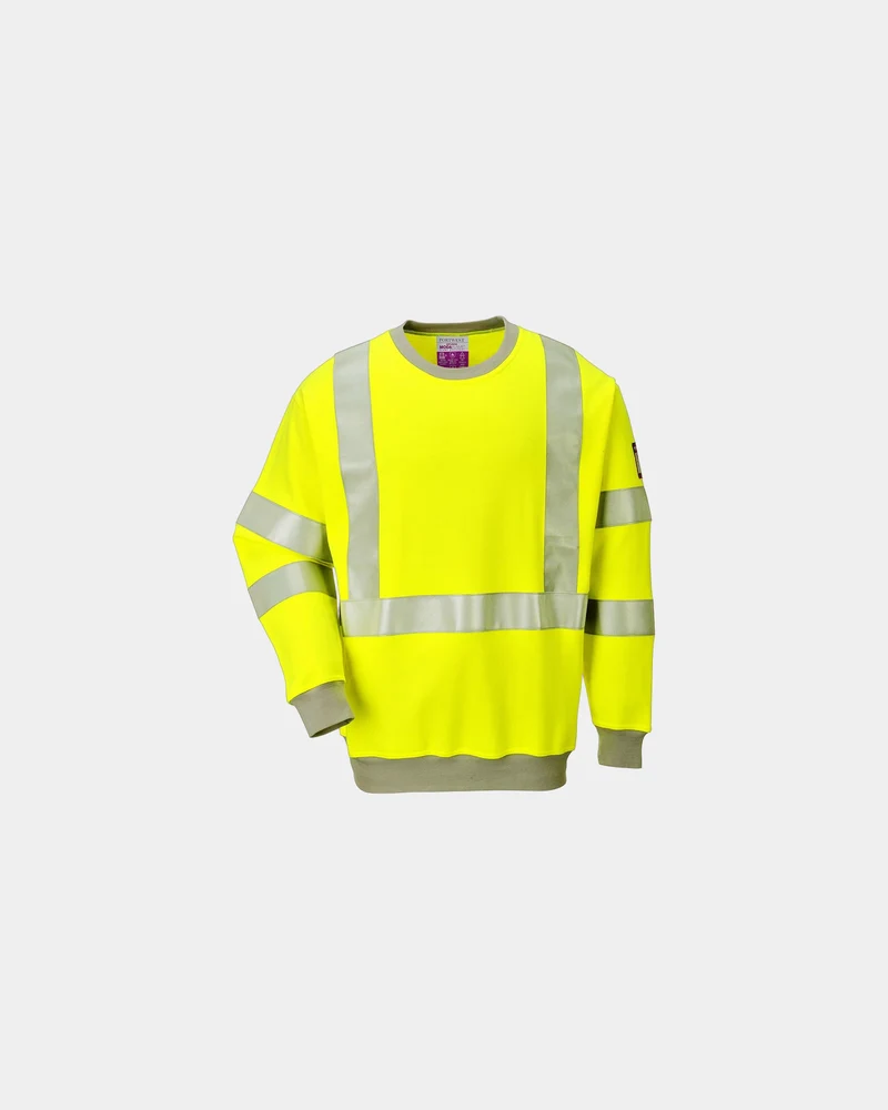 Sweater hoge zichtbaarheid geel om te personaliseren