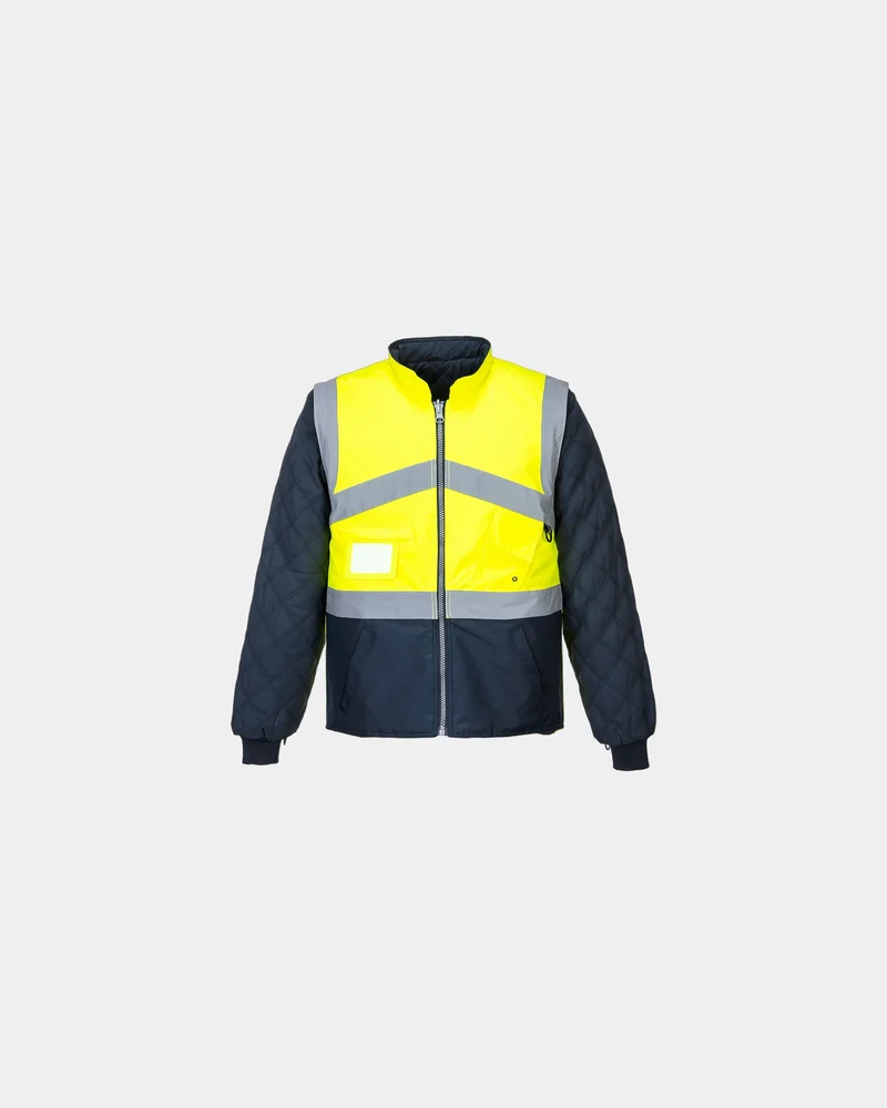 Bicolor hi-vis bodywarmer om te personaliseren