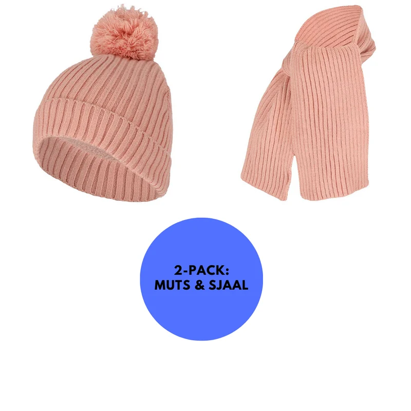 Baby Sjaal & Muts - Set - Ribbed
