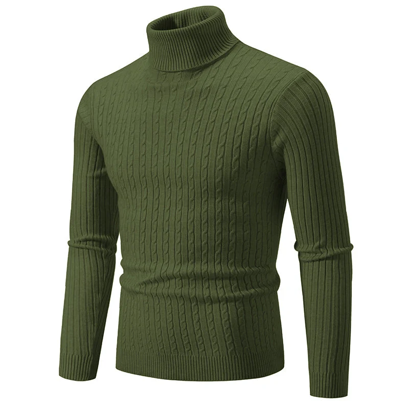Heren kabelgebreide coltrui | Stijlvol & warm voor de winter
