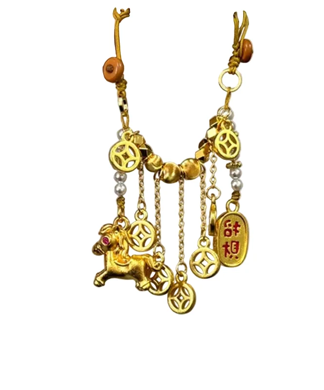 Dames Telefoonketting Met Parel En Veulen Kralen