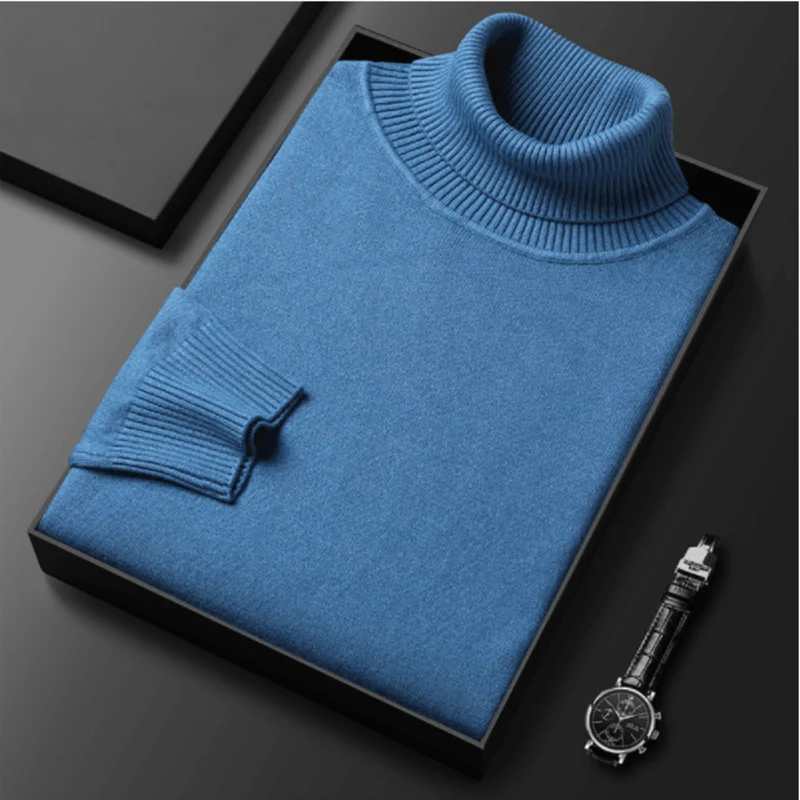 Nordlen | Luxe gebreide herentrui met turtleneck kraag