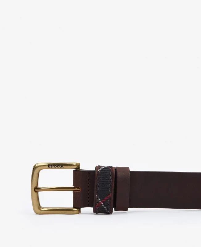 Barbour Esk Leather Belt, brown