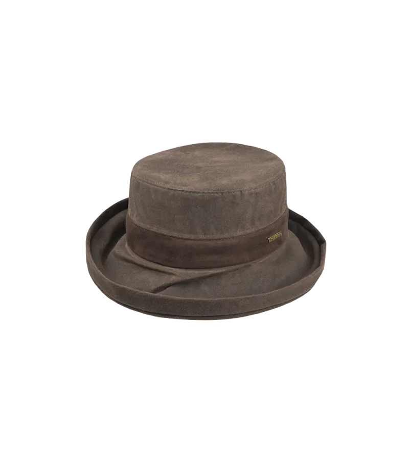 Hatland Merridin Waxed Hat, brown