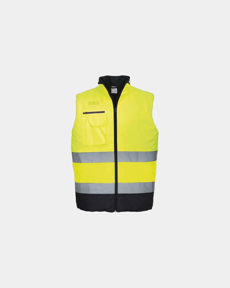 Bodywarmer HV bicolor om te personaliseren