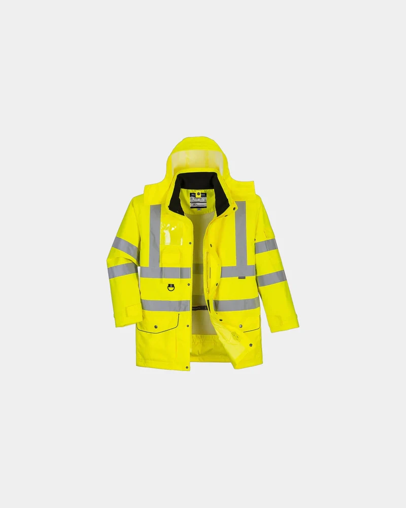 Parka hi-vis waterdicht ademend 4-in-1 om te personaliseren