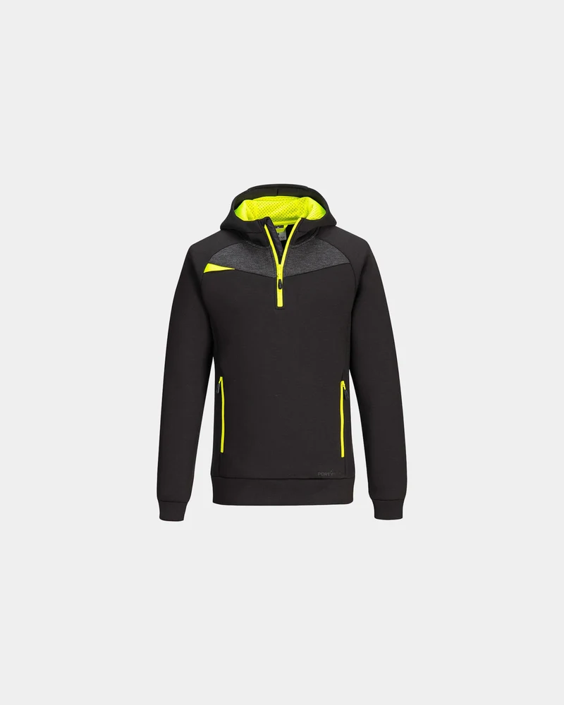 Hoodie met quarter zip polyester om te personaliseren