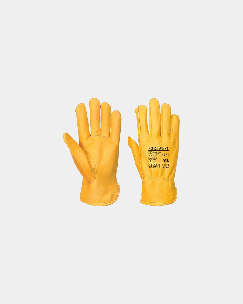 Handschoen leer gevoerd fleece om te personaliseren