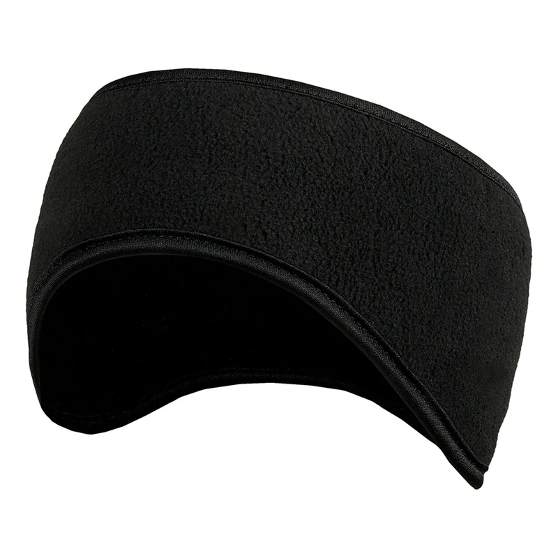 Thermo hoofdband unisex fleece - Zwart - 1-Stuk