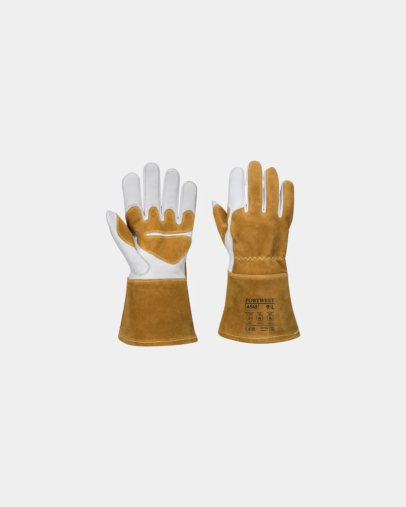 Lasgloves rundleer met fleece voering om te personaliseren