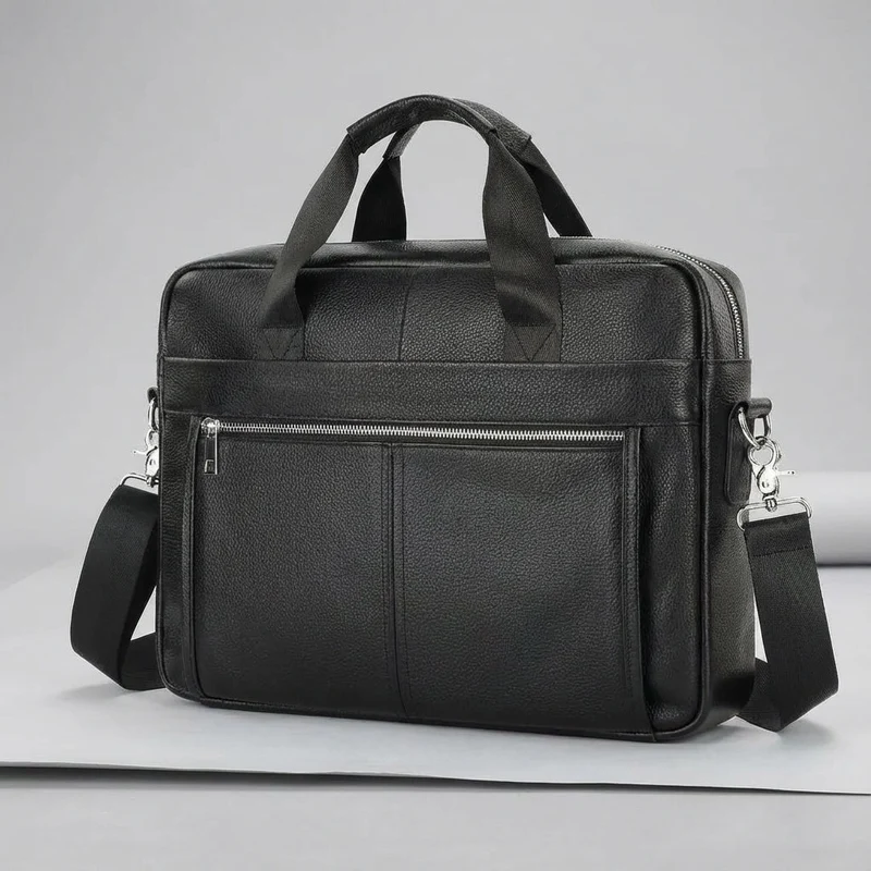 Unisex Vintage Leren Aktetas | Duurzaam Rundleer