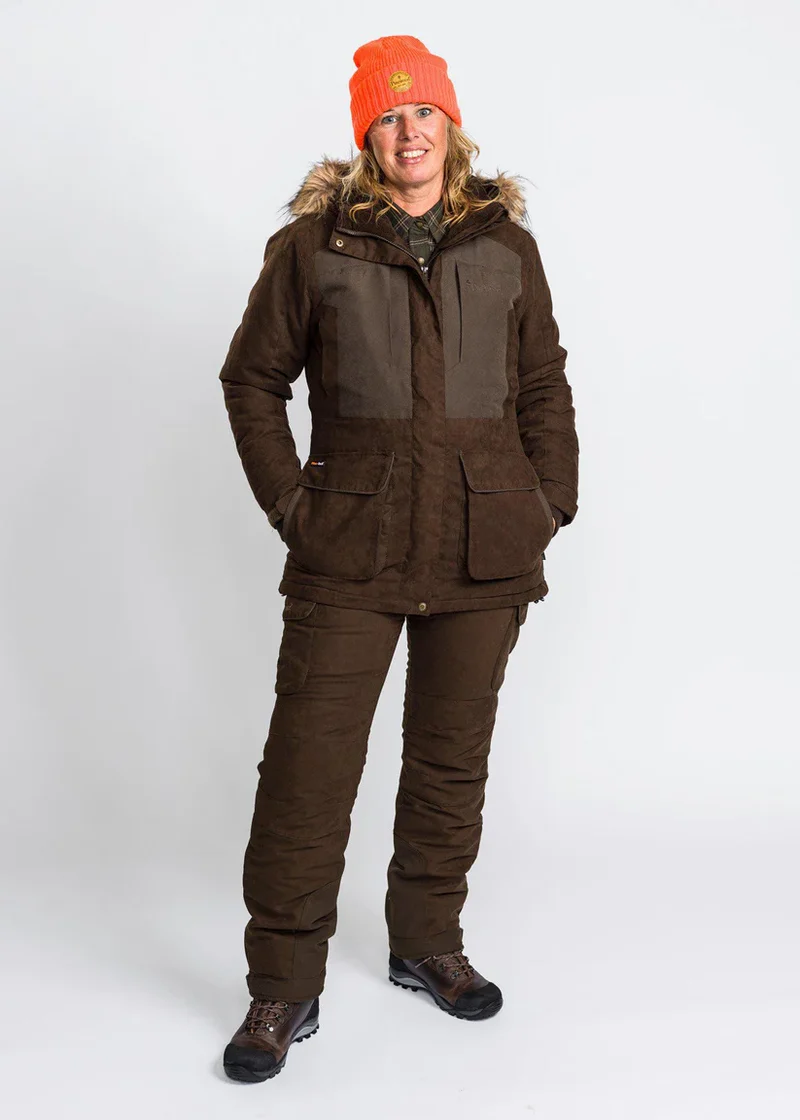Pinewood Smaland Abisko 2.0 Lady Jacket, suede brown