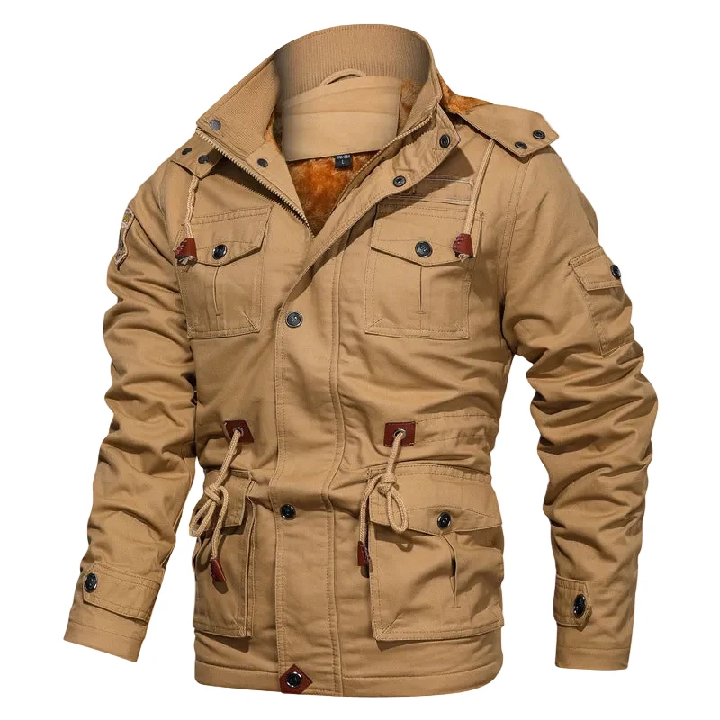 Heren Jack Halflang met Capuchon en Fleecevoering