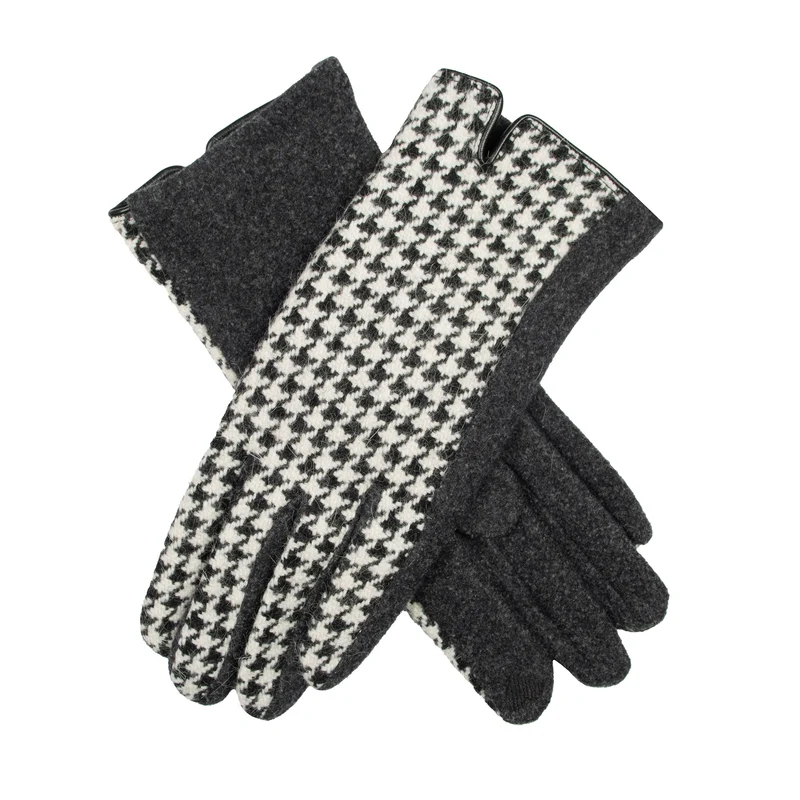 Vrouwen Touchscreen Handschoenen met Houndstooth Ontwerp