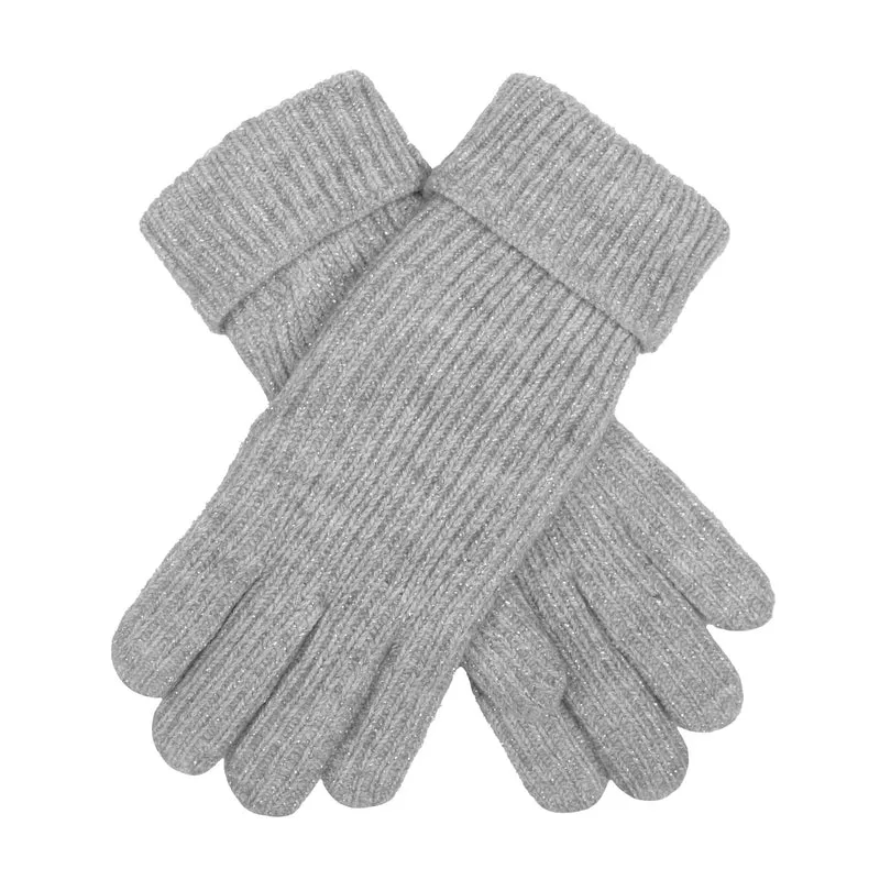 Vrouwen Ribgebreide Handschoenen met Metalen Draad