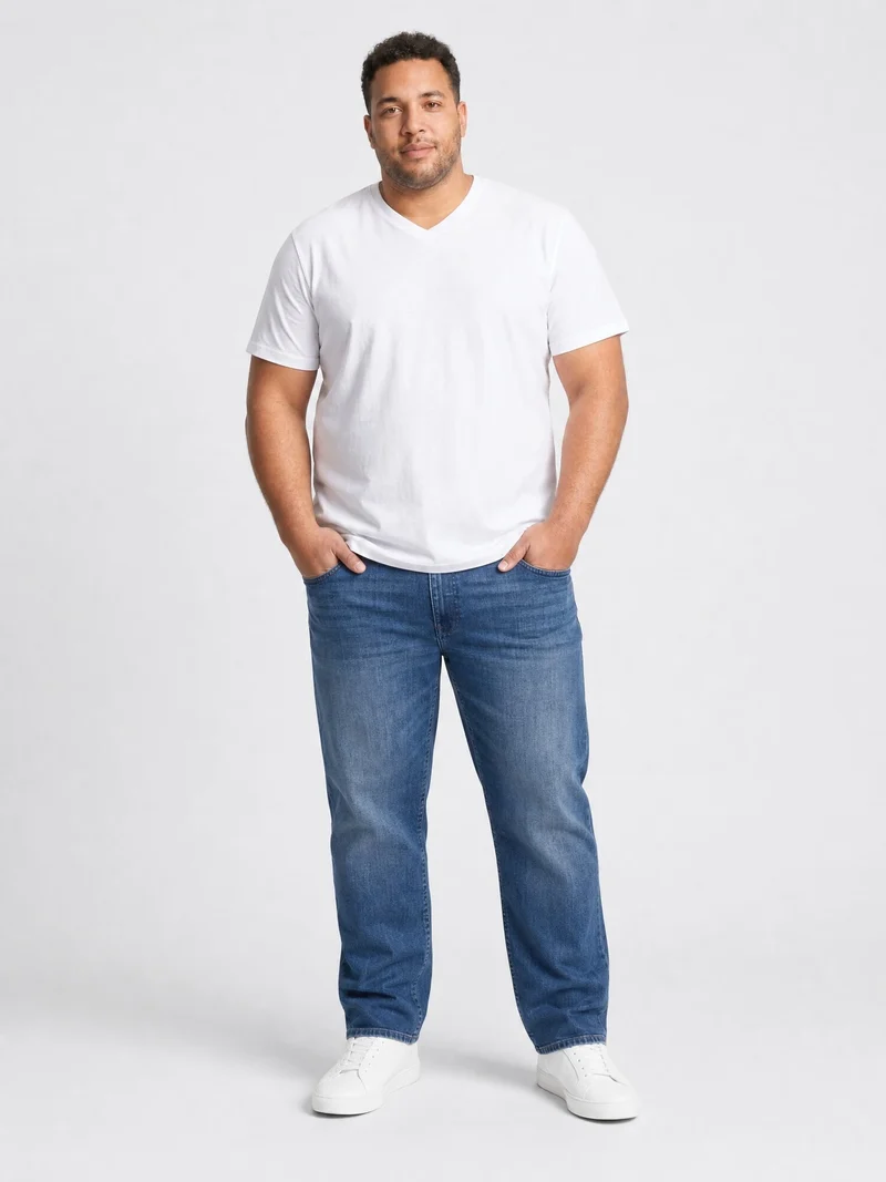 Plus Size 2-Pack Basic T-shirt V-hals Flex