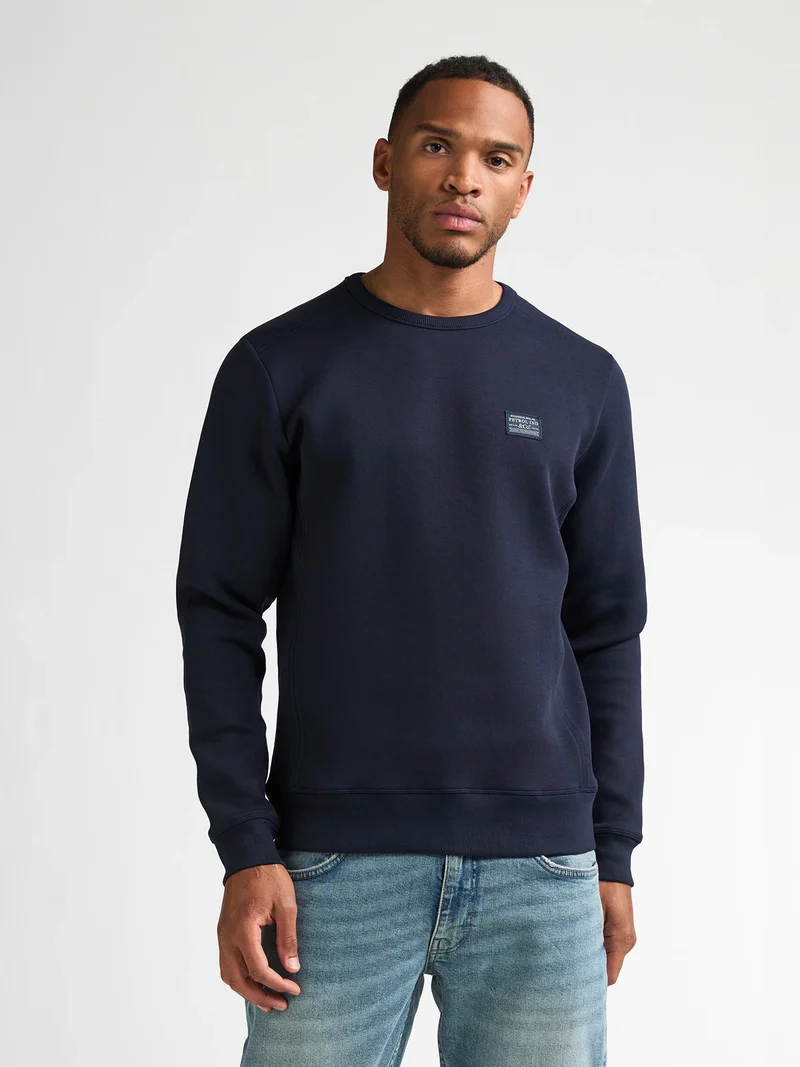 Scuba sweater met ronde hals steelwall