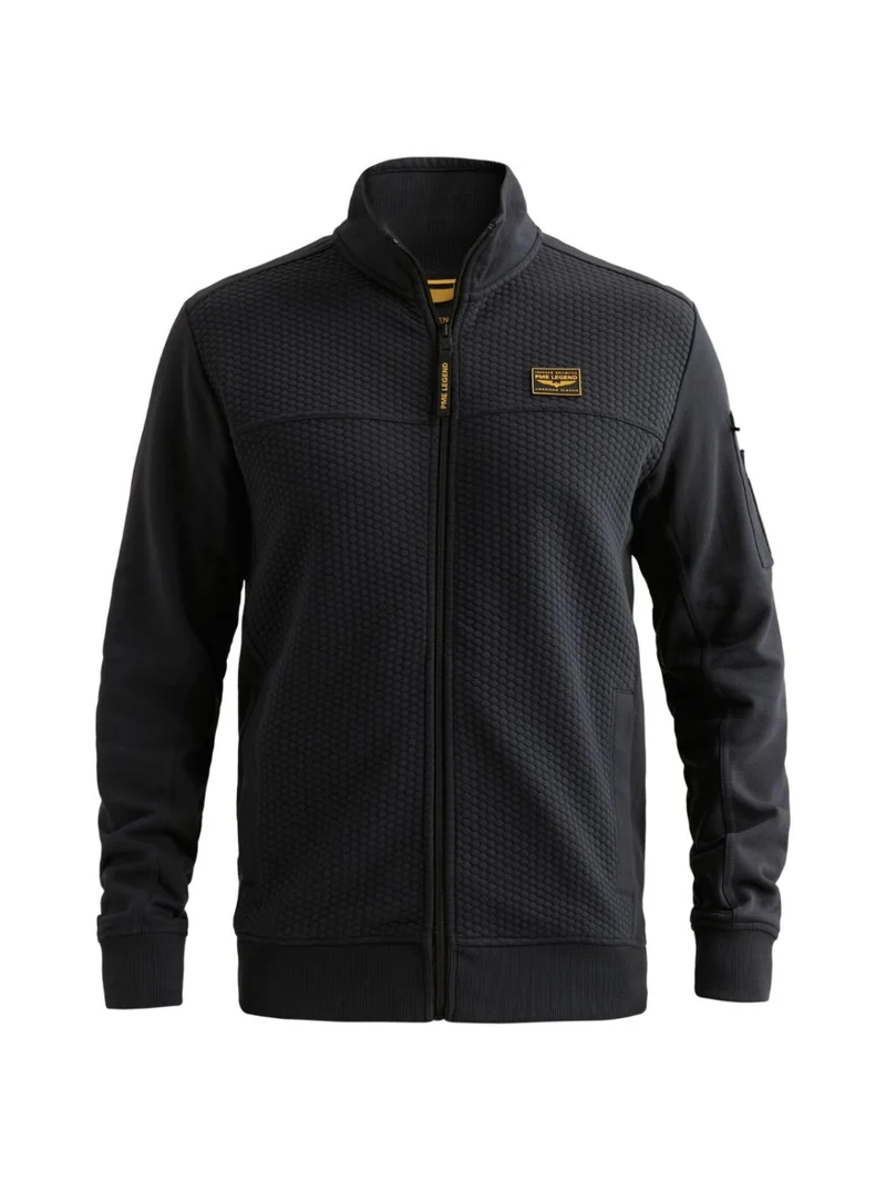 Zip jacket jacquard interlock