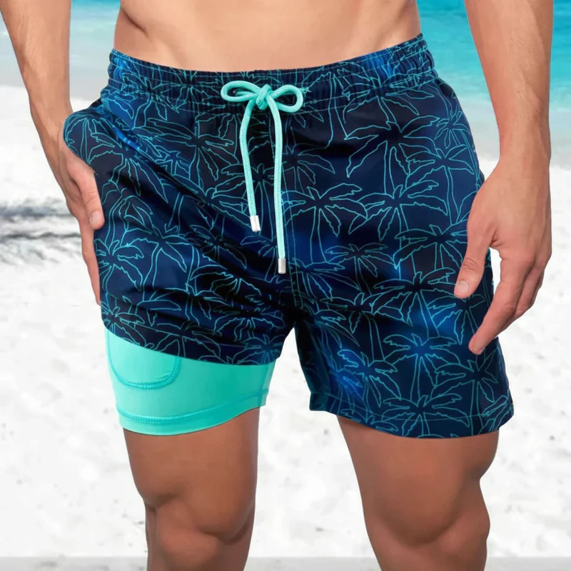 Sportshort met print voor heren