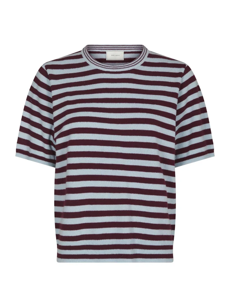 Missy stripe knit tee wine