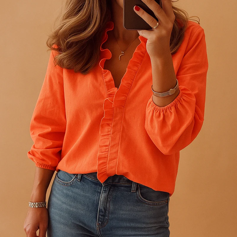 Damesblouse met ruches