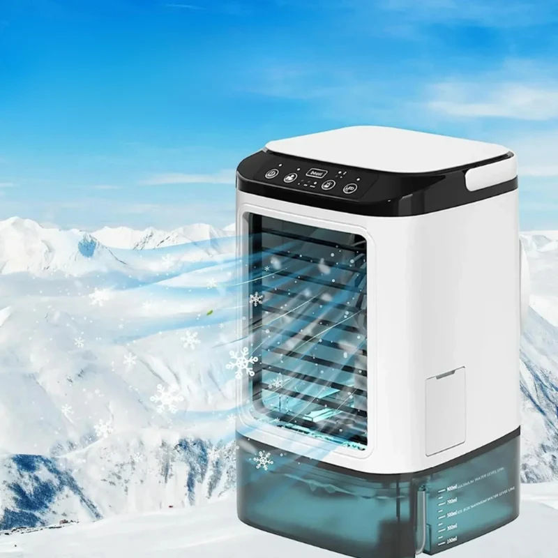 Compacte koelventilator met luchtbevochtiger