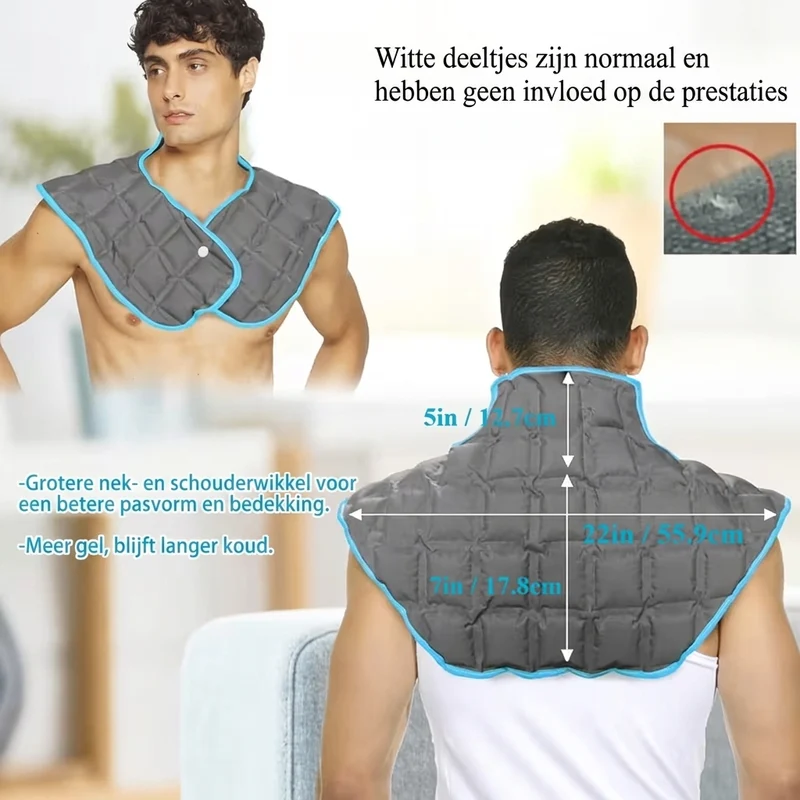 Verkoelende gelwrap voor schouder en nek
