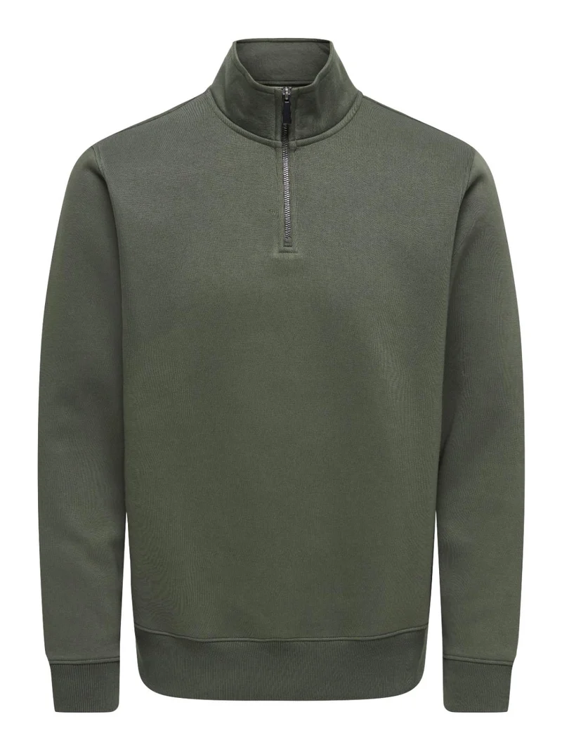 ONSCERES HALF ZIP SWEAT NOOS