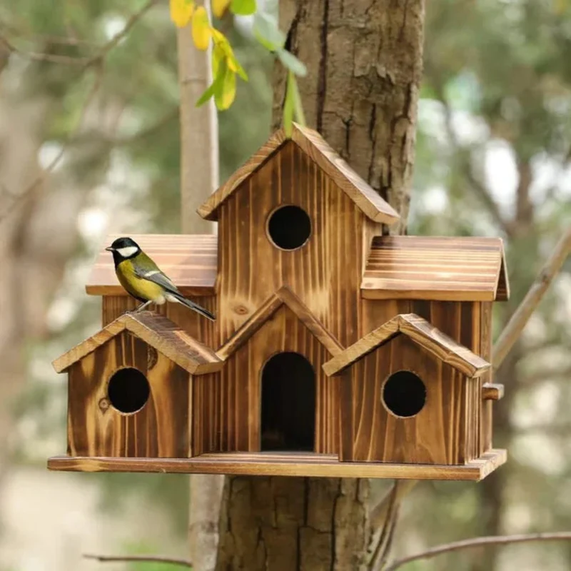 Vogelhuisje met 6 openingen