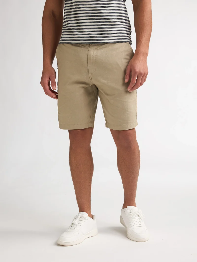 Linen blend chino short Dune