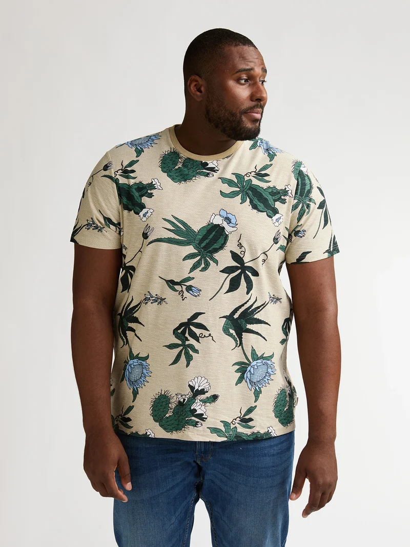 Plus Size T-shirt met all-over print ArenaGris