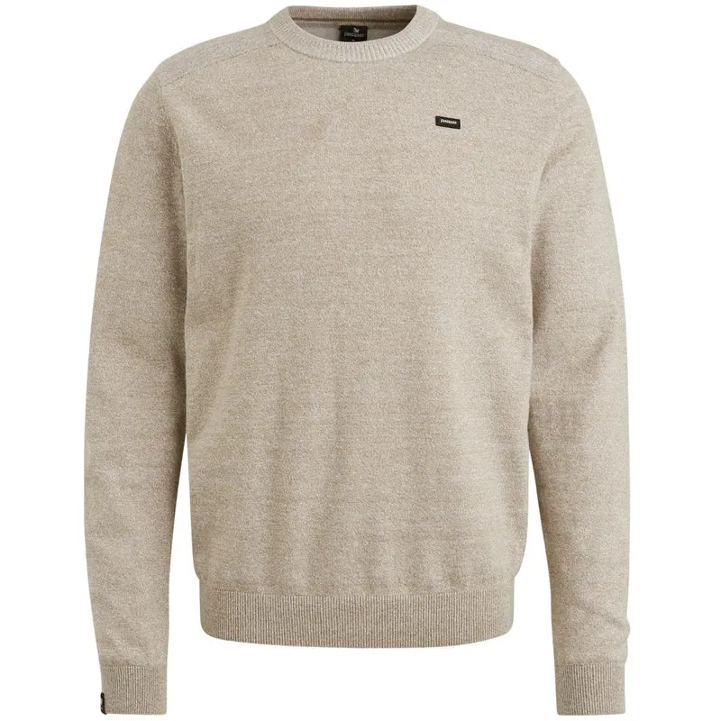 Crewneck cotton linen blend