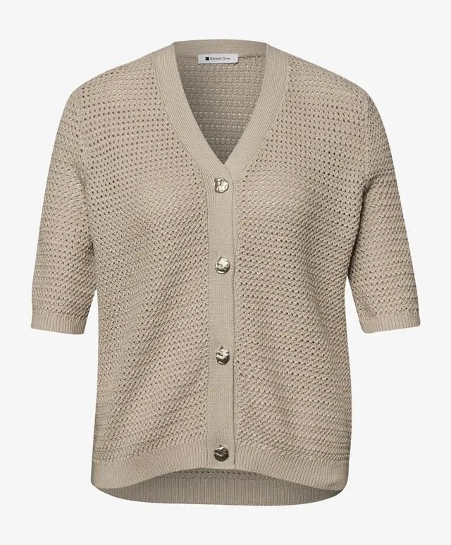 v-neck cardigan structure