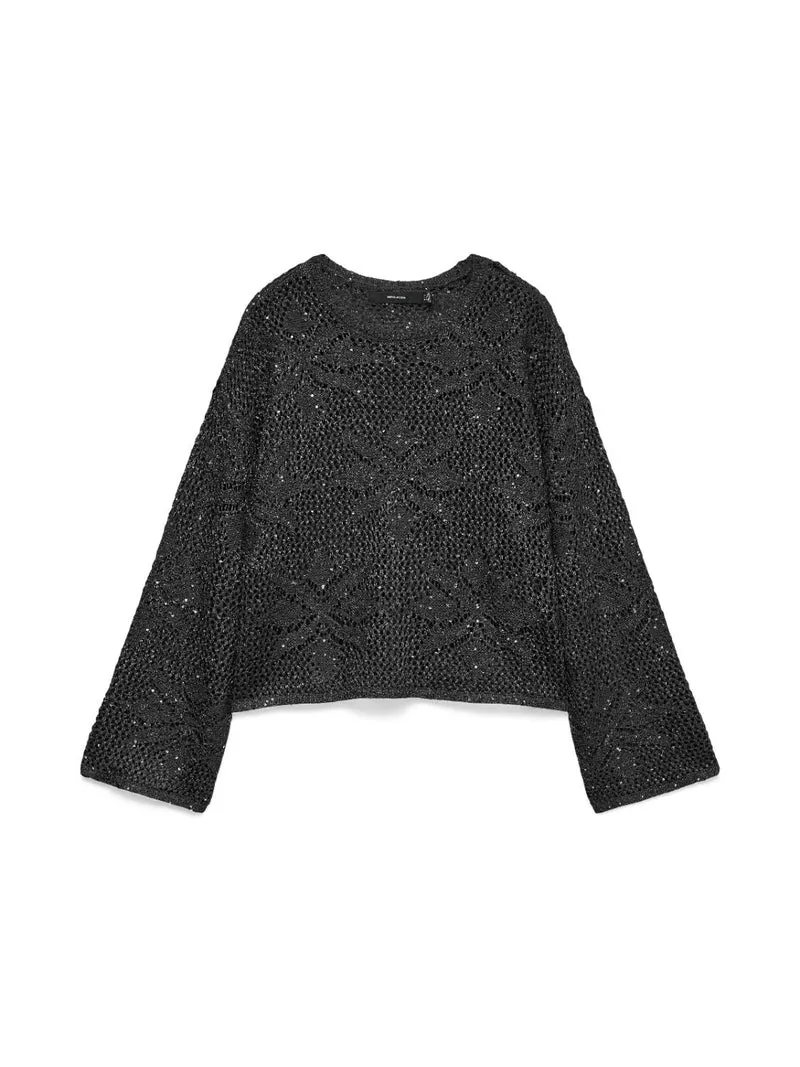 VMLEILANI FLOWER LS O-NECK PU
