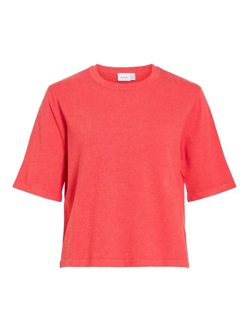 VIMALU O-NECK 2/4 KNIT TOP-NO