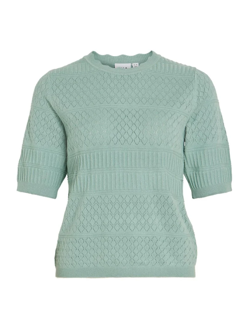 VIMILOS S/S O-NECK POINTELLE