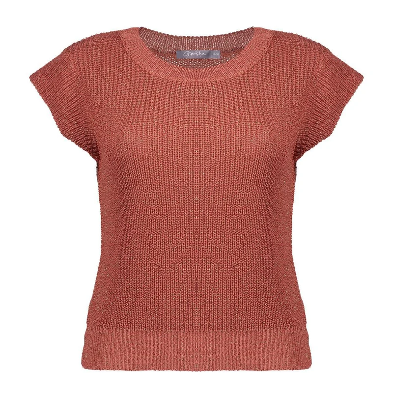 Pullover lurex sleeveless
