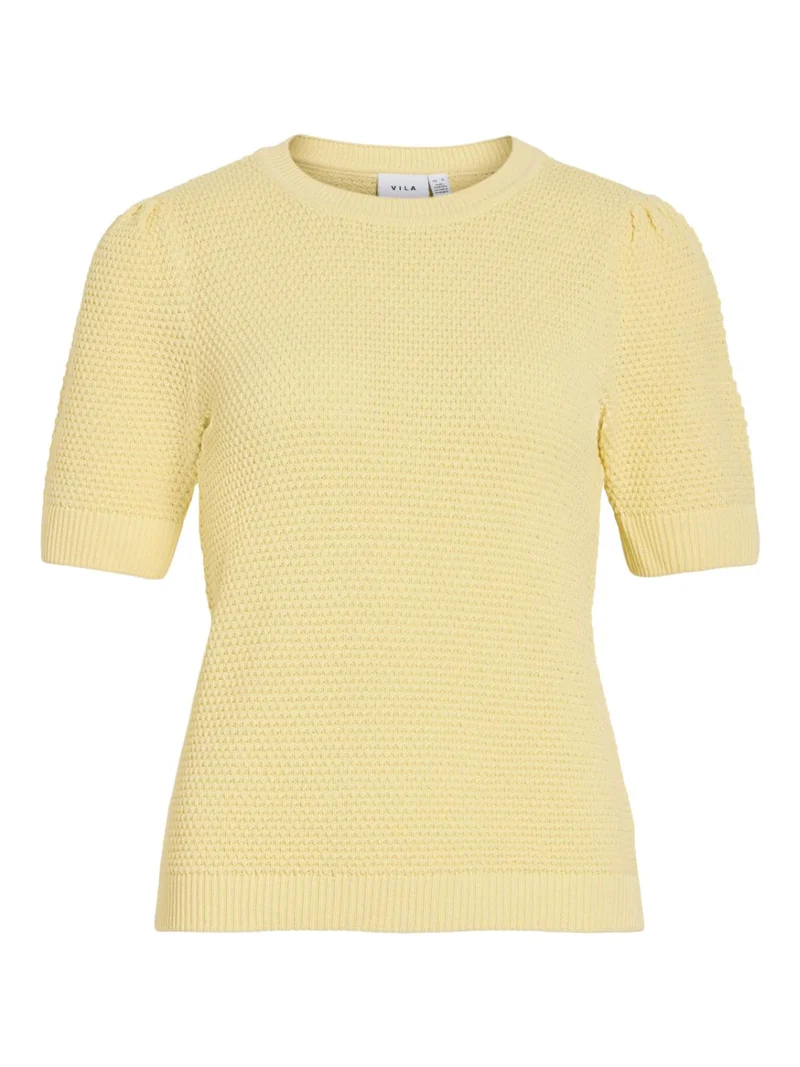 VIDALO O-NECK S/S KNIT TOP -