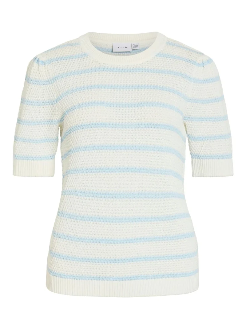 VIDALO O-NECK S/S STRIPE KNIT